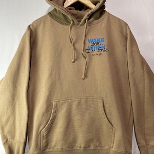 Tupac Shakur ‘Wake Me When I'm Free’ Museum Exclusive LA Hoodie Tan Size Medium.